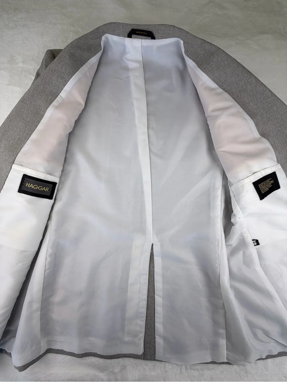 Haggar Men's Light Gray Two-Button Blazer